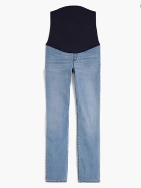 NWT J.Crew Factory Maternity Straight Leg Jeans 32 Over Belly Stretch Comfort